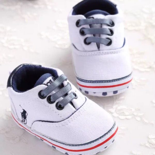 CHAUSSURES BEBE GARCON BLANC A LACETS